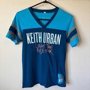 Keith Urban Blue Graphic Tee Country Music Band Concert Merch Shirt